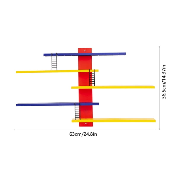 Momihoom Colorful Staircase Floating Shelf with Decorative Ladder for Wall Display