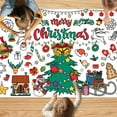 Momihoom Coloring Tablecloth for Kids, Christmas Tablecloth, Paper