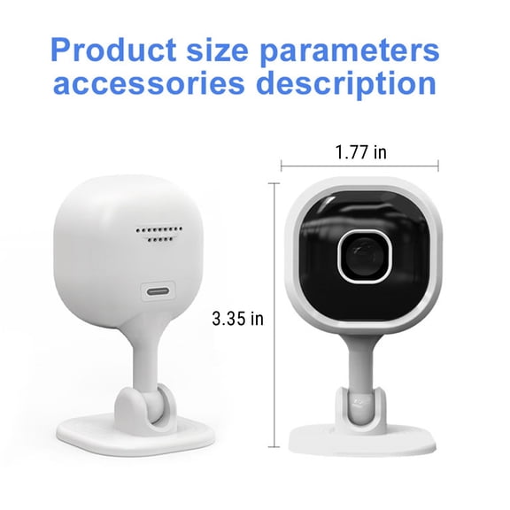 Momihoom Compact Indoor WiFi Security Camera with Two-Way Audio, Motion Detection, and Wide-Angle View