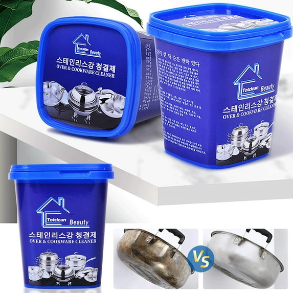 Momihoom Cookware Cleaner,Remove Stains from Pots,All Metal Multipurpose Cleaner, Multi-Purpose Cleaning Paste Steel Cleaner Rust Stains Cleaning,Stainless Steel Cleaning Paste