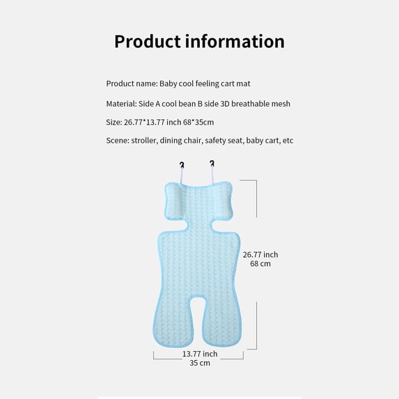 Momihoom Cooling Baby Stroller Liner Mat, Breathable Seat Pad for Strollers, Car Seats, and High Chairs