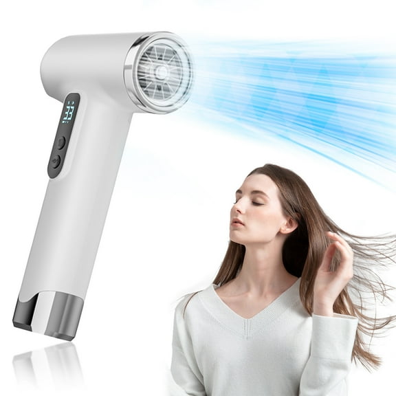 Momihoom Cordless Hair Dryer for Thick Hair - Dual Voltage Fast Charging Travel Blow Dryer, 130K RPM Motor & Magnetic Nozzle, 1.1lbs Lightweight USB-C Rechargeable Dryer