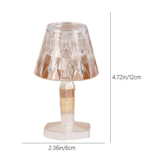 Momihoom Crystal-Textured Mini Table Lamp, Decorative LED Accent Light for Bedroom, Desk, and Vanity