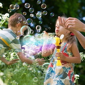 Momihoom Cute Bee Bubble Wand Electric Continuous Large Capacity Automatic Bubble Machine