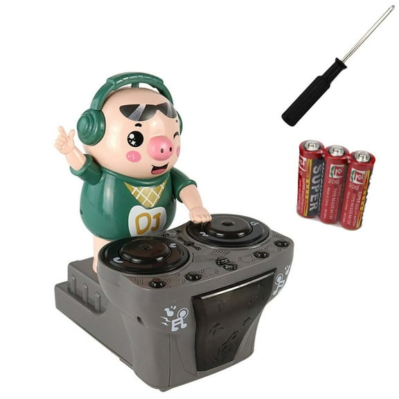 Momihoom DJ Pig, Funny Musical Toy for Toddlers DJing Pig Dancing Piggy Rock and Roll Pig Toy Trendy DJ Pig Toy with Dynamic Musics and Colorful Lights