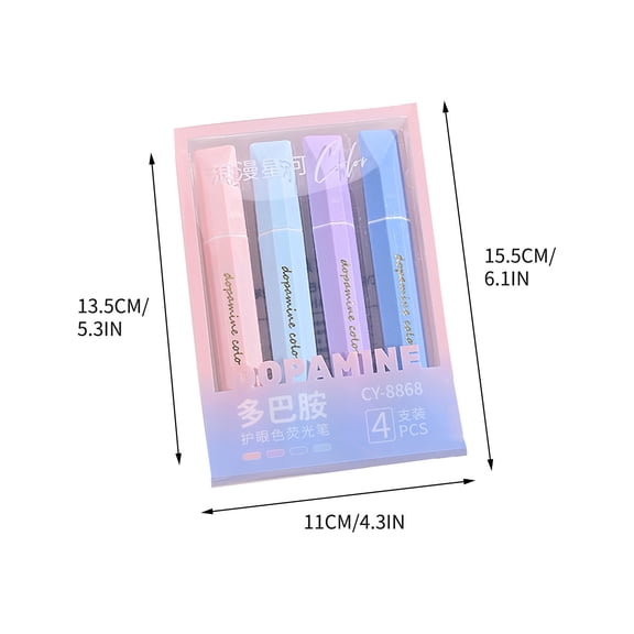 Momihoom Dopamine Eye-Care Highlighter Set, Colorful Marker Pens for Study and Office