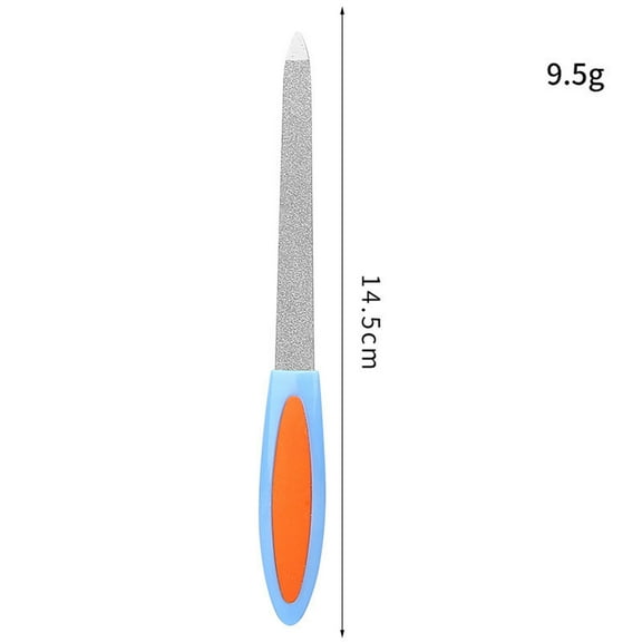 Momihoom Double-Sided Nail File and Buffer, Stainless Steel Manicure Pedicure Tool for Fingernails and Toenails, Professional-Grade Metal Nail File for Smoothing, Shaping, and Polishing