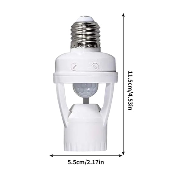 Momihoom E27 Infrared Motion Sensor Light Socket Adapter, Automatic Screw-in Control for Indoor and Outdoor Bulbs