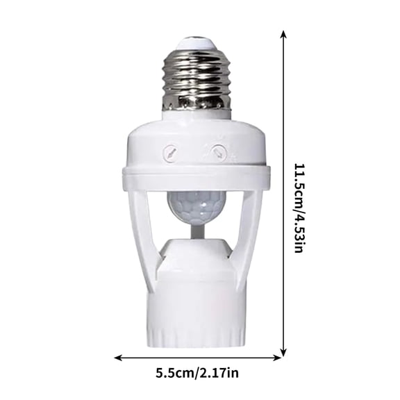 Momihoom E27 Infrared Motion Sensor Light Socket Adapter, Automatic Screw-in Control for Indoor and Outdoor Bulbs