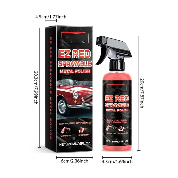 Momihoom EZ RED Sprayable Metal Polish for High-Gloss Wheel Hub Restoration