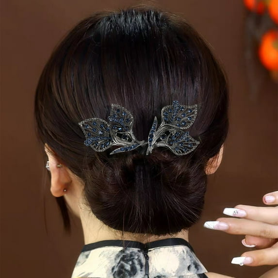 Momihoom Elegant Lazy Hair Curler, Lazy Hair Curler Deft Bun Maker, Feather Hairpin, Whale Tail Rhinestone Flower Hair Clip, Crystal Hair Bun Maker, Elegant Hair Clip