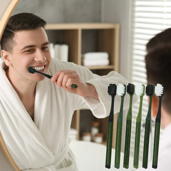 Momihoom Elevated Hygiene Luxurious Gift Box Of 6 Adult Soft Bristle Toothbrushes Crafted For Premium Home Care And Oral Wellness,Travel Toothbrush Kit