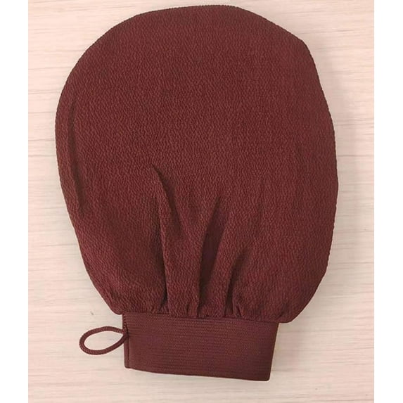 Momihoom Exfoliating Glove Body Scrubber - Exfoliating Mitt Dead Skin Remover, Shower Face and Body Exfoliator - Skin Scrubber Washcloth - Spray and Self Tan Remover