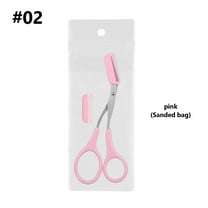 Momihoom Eyebrow Trimmer Scissors with Comb, 2 in 1 Eyebrow Trimmer Scissor,Curved Eye Brow Razor, Non-Slip Stainless Steel Eyebrow Scissor Trimmer, Beauty Gift