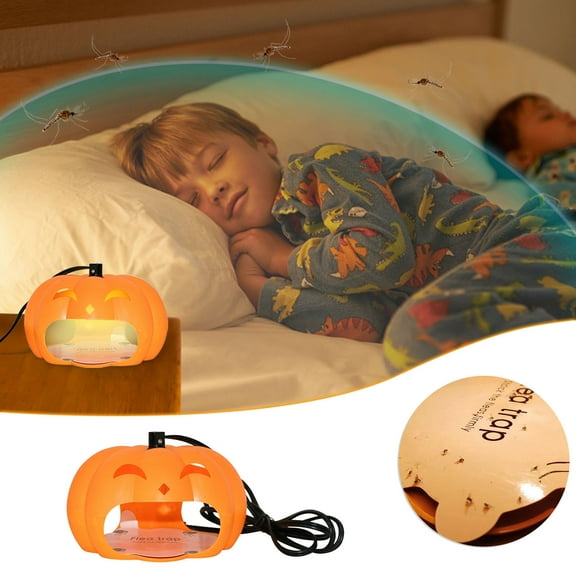 Momihoom Flea Traps for Inside Your Home, Flea Trap, Flea Light Trap, Indoor Flea Treatment for Home, Pumpkin Flea Bed Bug Killer, Pet Safe Flea Insect Pest Catcher