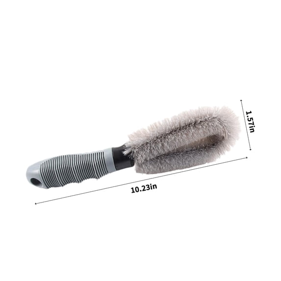 Momihoom Flexible L-Shaped Car Wheel Brush, Durable Tire and Rim Detailer with Non-Slip Grip