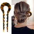 thumbnail image 1 of Momihoom French Hair Pins Tortoise Shell French Hair Forks U Shaped French Pins Prong Hair Sticks Acetate Chignon Pin for Women Hairstyle Accessories, 1 of 5