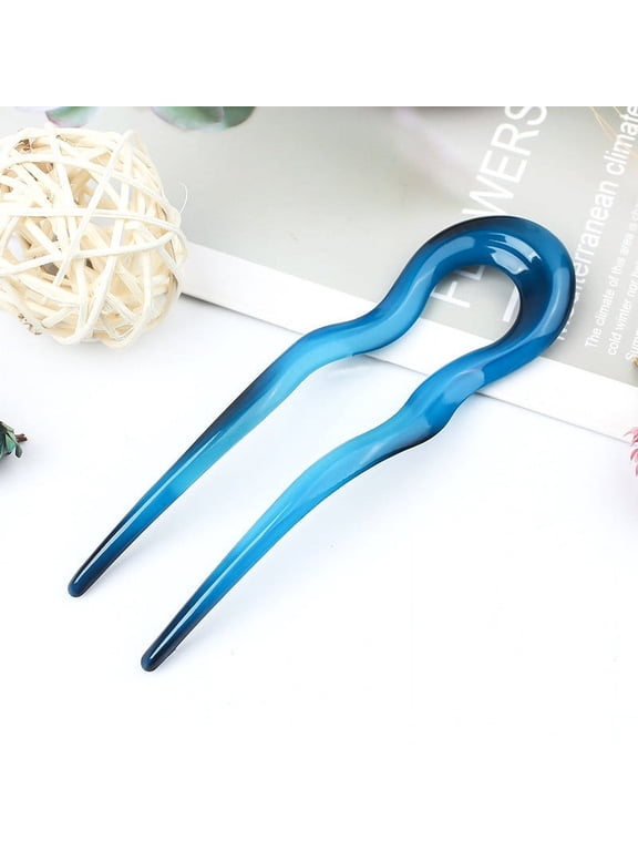 French Twist Stick Hair Fork, U Shaped Hair Pins for French Twist Hair Styling Accessories, U Shaped Hair Pins Metal French Pins Hairstyle Accessories Multicolor
