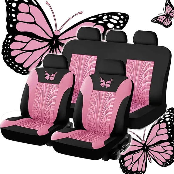 Momihoom Full Set Of Car Seat Covers-Universal Embroidered Car Seat Cover Set