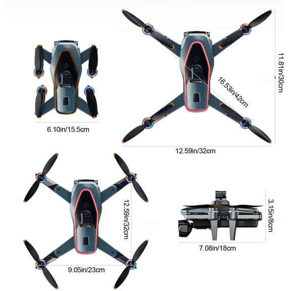 Momihoom GPS Drone with 4.5-Inch Screen Remote, Brushless Motor, 2K Camera, 360° Obstacle Avoidance