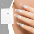 thumbnail image 1 of Momihoom Gradient Colorful French Line Nail Art Stickers - 3D Self-Adhesive Tips Guides, Stripe Curved Lines Designs Transfer Decals for DIY Stencil Tools, 1 of 7