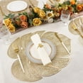 thumbnail image 1 of Momihoom Green Leaf Shaped Vinyl Placemats for Dinner Table Metallic Plastic Place Mats Wipeable Table Mats for Wedding Annersary Dinner Table Decoration Mats, 1 of 6