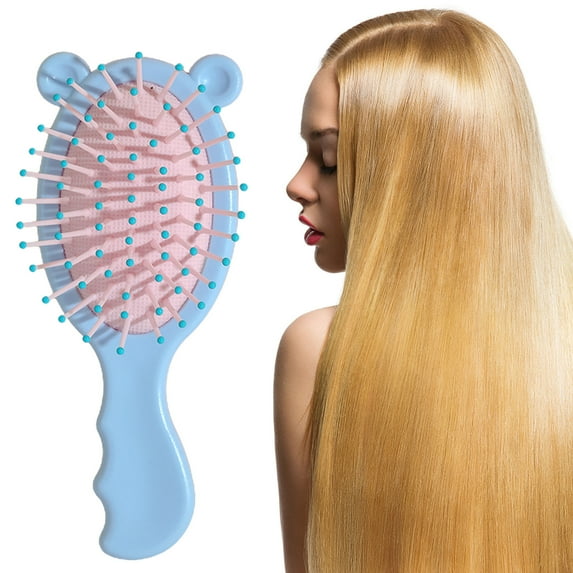 Momihoom Hair Comb Bristle Hair Brush for Women Men Small Travel Styling Brush for Wet or Dry Hair Detangling Smoothing Massaging B