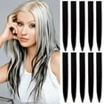 thumbnail image 1 of Momihoom Hair Extensions Clip in, Colored Party Highlights Extension Synthetic Hairpiece Straight, 1 of 6