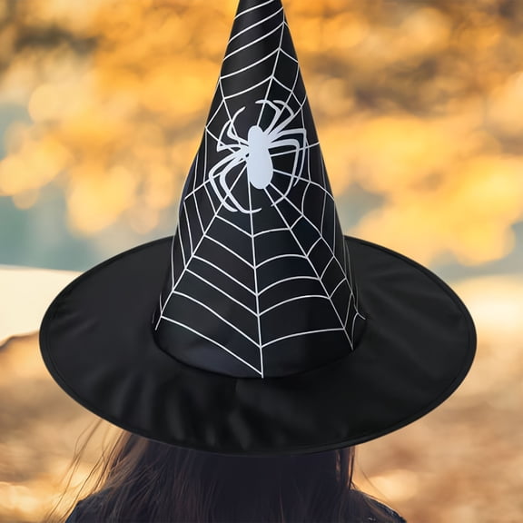Momihoom Halloween Black Witch Hat Witch Cap With Hook For Wearing Can Also Be Used For Halloween Yard Hanging Decoration
