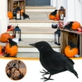 thumbnail image 1 of Momihoom Halloween Realistic Artificial Crows Fake Feather Birds Ravens for Christmas Party Props Supplies Decorations Crow Model Halloween Birds Scary Ravens Halloween Decorations, 1 of 9