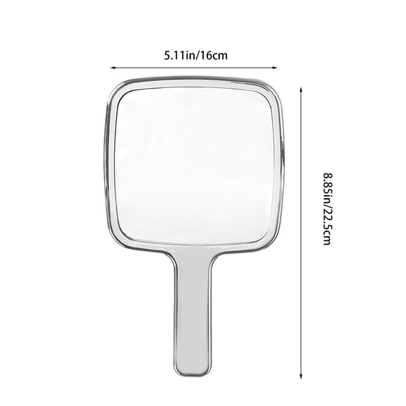 Momihoom Handheld Square Makeup Mirror with Comfort Grip Handle, Portable Vanity Mirror for Home, Travel & Salon Use