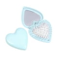 thumbnail image 1 of Momihoom Heart Shape Mini Hair Brush for Purse Travel Folding Pocket Mirror Foldable Comb, 1 of 4