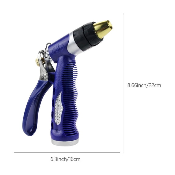Momihoom Heavy-Duty Metal Garden Hose Nozzle with 4 Spray Patterns, Ergonomic Lock, and High-Pressure Design