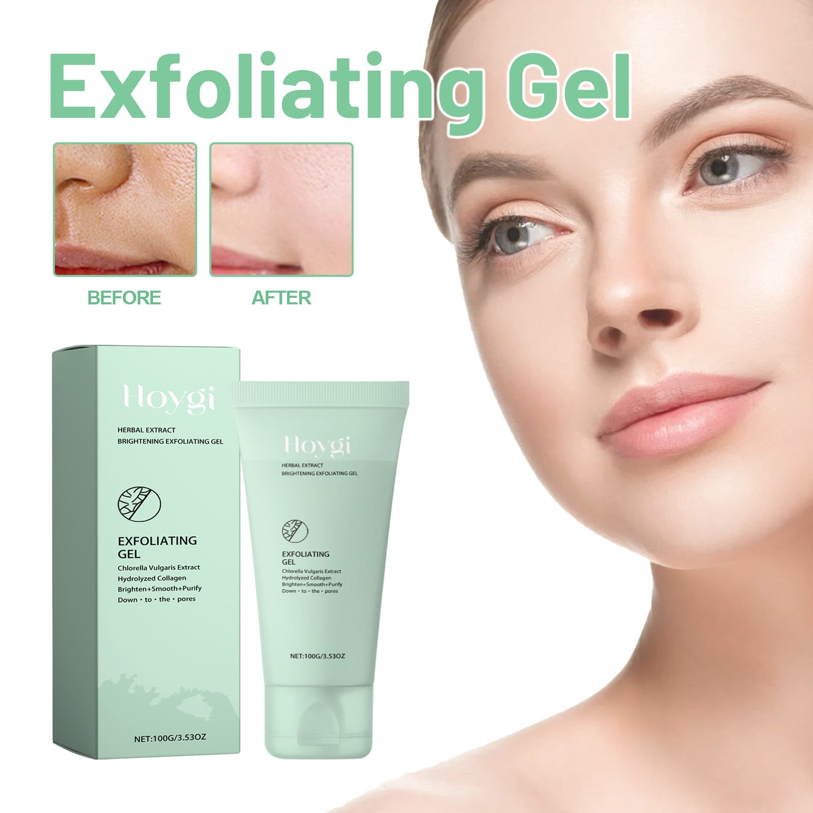 Momihoom Herbal Facial Peeling Gel Gentle and Soft Exfoliator for