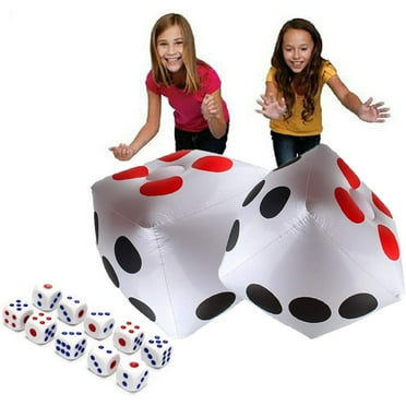 Momihoom Inflatable Dice, Outdoor Fun Giant Inflatable Dice Set Dice for Indoor and Outdoor Broad Game, Ludo and Pool Party