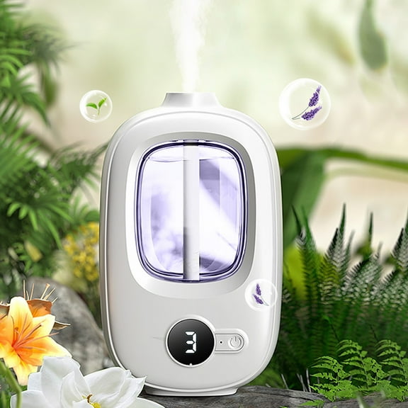 Momihoom Intelligent Aromatherapy Diffuser Automatic Scent Sprayer, 4 Mode Rechargeable Ultrasonic Humidifier, Wall Mount Wireless Air Freshener