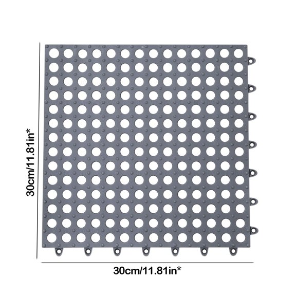 Momihoom Interlocking Drainage Floor Mat, Non-Slip Modular Tile for Bathroom and Outdoor Use