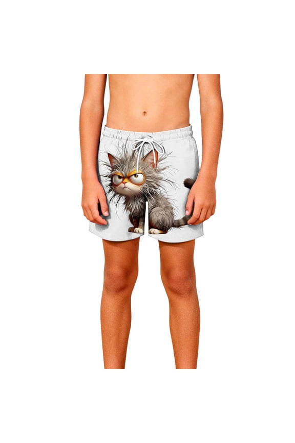 Momihoom Kids' Funny Print Drawstring Shorts, Casual Lightweight Summer Shorts for Boys and Girls