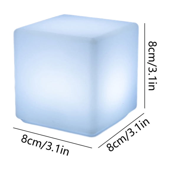 Momihoom LED Cube Night Light, Rechargeable Color Changing Ambient Lamp for Bedroom, Living Room, Party & Outdoor Decor