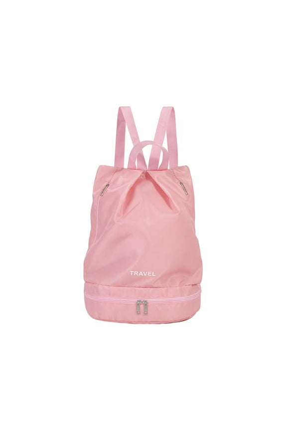 Momihoom Lightweight Travel Drawstring Backpack with Wet-Dry Compartment, Versatile Gym Sack for Sports and Outdoor Adventures