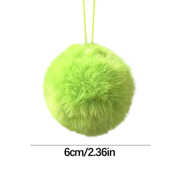 Momihoom Lime Green Fuzzy Ball Christmas Tree Ornament, Festive Holiday Decor with Rope