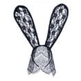 thumbnail image 1 of Momihoom Lovely Women Girl Hairbands Lace Rabbit Bunny Ears Sexy Veil Black Eye Mask Halloween Party Headwear Hair Accessories, 1 of 2
