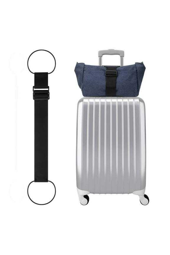 Momihoom Luggage Straps, Adjustable Elastic Bungees, Bag Bungee, Lightweight Easy Elastic Wrap Belts, Travel Belt for Add a Bag, Attaching Extra Bags to Suitcase Handle