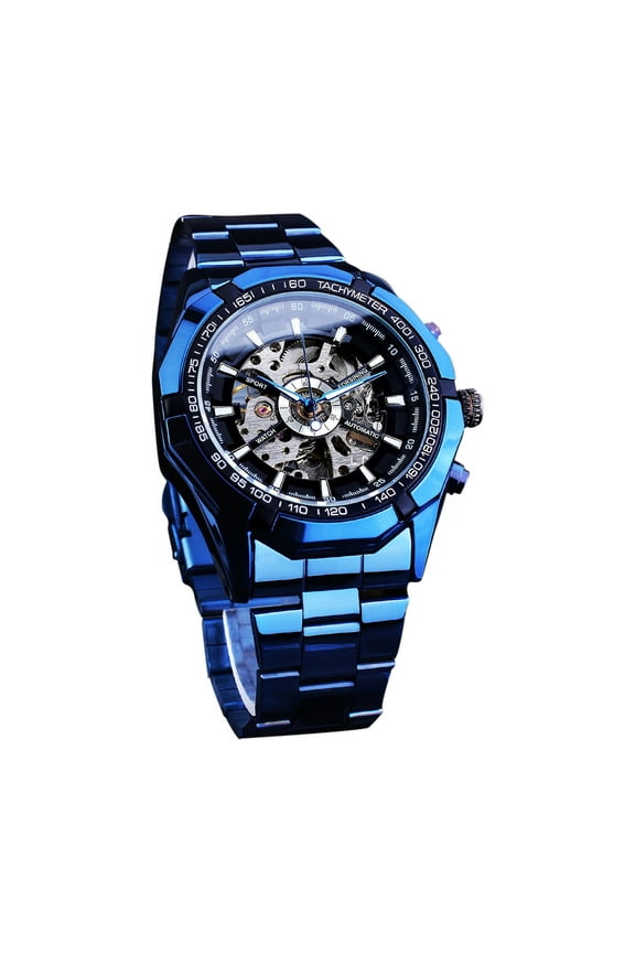 Momihoom Men's Luxury Automatic Skeleton Watch with Self-Winding and Luminous Hands