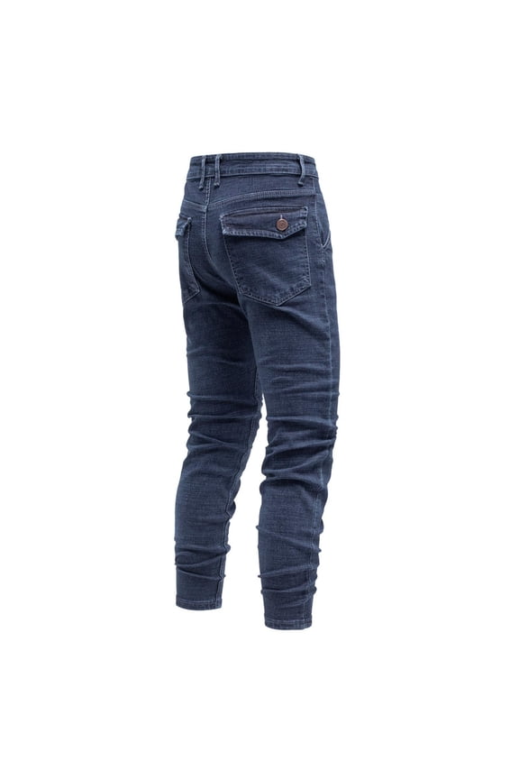 Momihoom Men's Slim Fit Stretch Denim Jeans with Buttoned Back Pockets for Casual Spring & Summer Wear