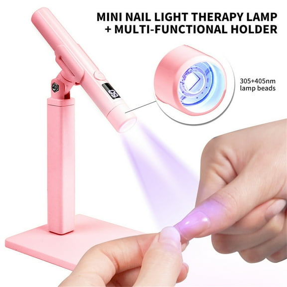 Momihoom Mini UV Light for Gel Nails, Handheld LED Nail Lamp, Flash Cure Light for Gel x Nails LED Nail Lamp, Fast Curing, Suitable for Home Manicure and Nail Salon