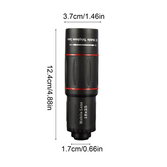 Momihoom Mobile Telephoto Lens with 18x Zoom, Swift Focus, and Broadband Coating for Smartphone Photography