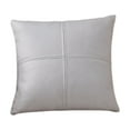 thumbnail image 1 of Momihoom Modern Cross-Stitched Decorative Throw Pillow, Faux Leather Accent Cushion for Sofa, Bed, and Living Room, 1 of 8