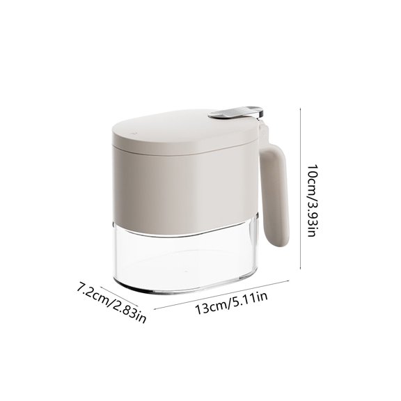 Momihoom Modern Press-Top Storage Container with Transparent Base and Ergonomic Handle for Kitchen Organization