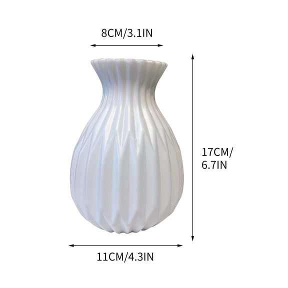 Momihoom Modern Ribbed Textured Vase for Floral Displays and Home Decor